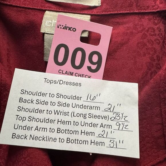 Chicos Women’s 0 US Red No Iron Animal Print Watermark Long Sleeves Workwear - Picture 11 of 11